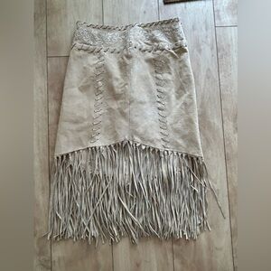 Wet Seal size 3 tan suede skirt.